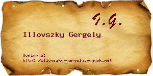 Illovszky Gergely névjegykártya